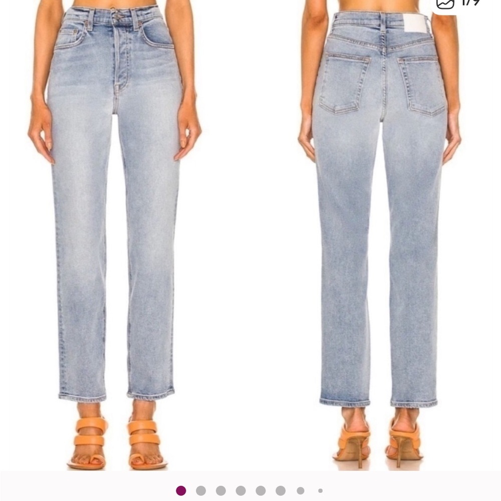 GRLFRND cassidy mid rise straight leg Women's Jeans